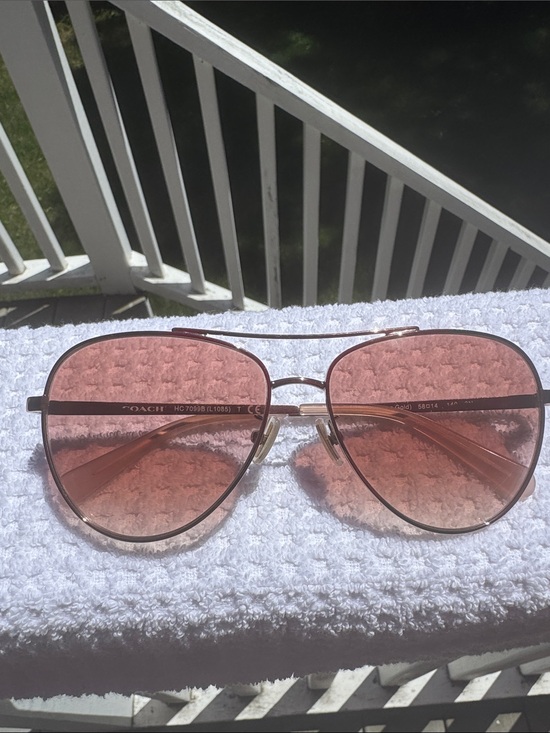 Coach Pink Lens Aviator Sunglasses